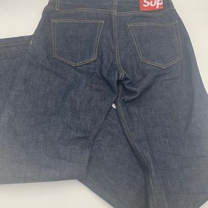 supreme slim straight denim